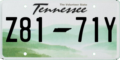TN license plate Z8171Y