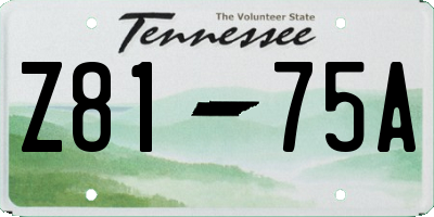 TN license plate Z8175A