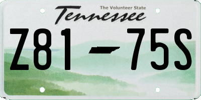 TN license plate Z8175S