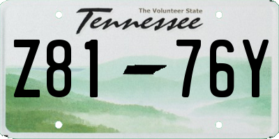 TN license plate Z8176Y