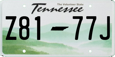 TN license plate Z8177J