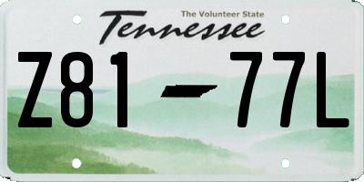 TN license plate Z8177L
