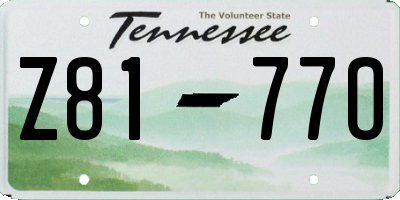 TN license plate Z8177O