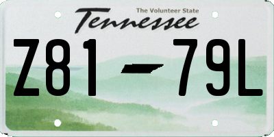 TN license plate Z8179L