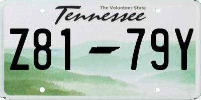 TN license plate Z8179Y