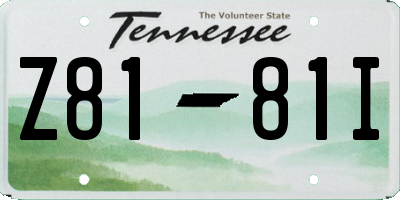 TN license plate Z8181I