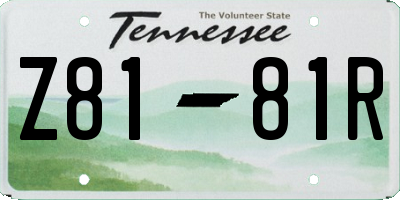 TN license plate Z8181R