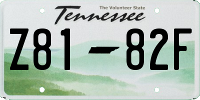 TN license plate Z8182F