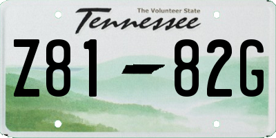 TN license plate Z8182G