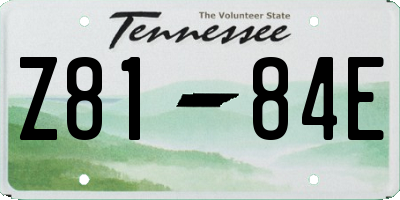 TN license plate Z8184E