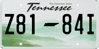 TN license plate Z8184I