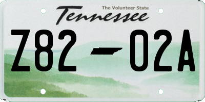 TN license plate Z8202A
