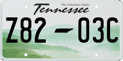 TN license plate Z8203C