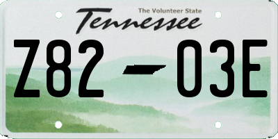 TN license plate Z8203E