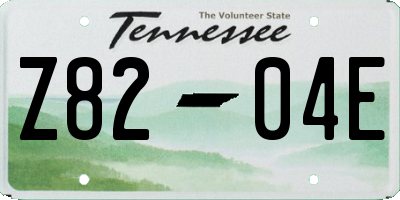TN license plate Z8204E