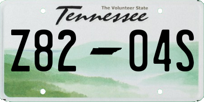 TN license plate Z8204S
