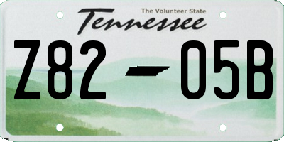TN license plate Z8205B