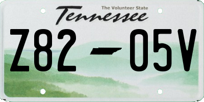 TN license plate Z8205V