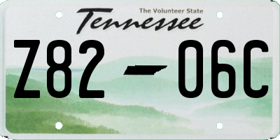 TN license plate Z8206C