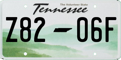 TN license plate Z8206F