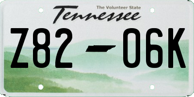 TN license plate Z8206K