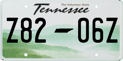 TN license plate Z8206Z
