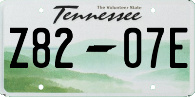 TN license plate Z8207E