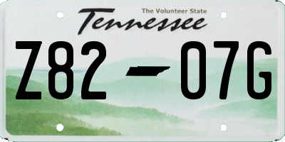 TN license plate Z8207G