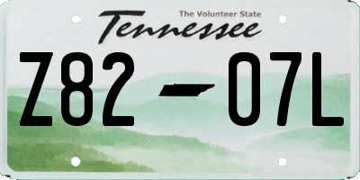 TN license plate Z8207L
