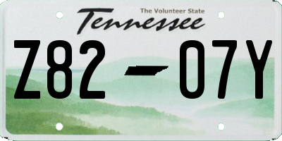 TN license plate Z8207Y