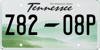 TN license plate Z8208P