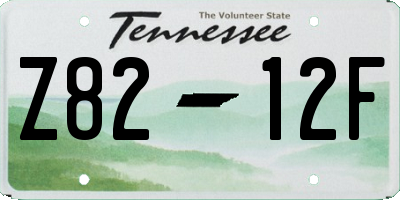 TN license plate Z8212F
