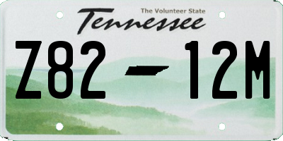 TN license plate Z8212M
