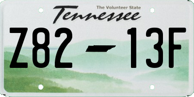 TN license plate Z8213F