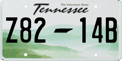 TN license plate Z8214B