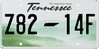 TN license plate Z8214F