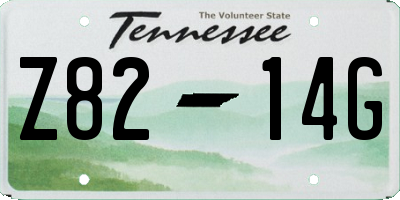 TN license plate Z8214G