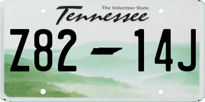TN license plate Z8214J