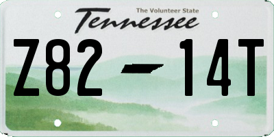 TN license plate Z8214T