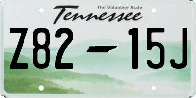 TN license plate Z8215J