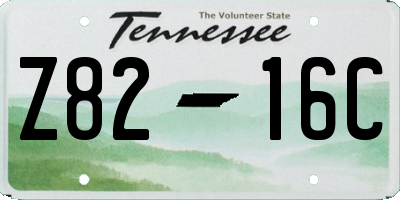 TN license plate Z8216C