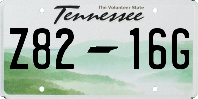 TN license plate Z8216G