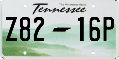 TN license plate Z8216P