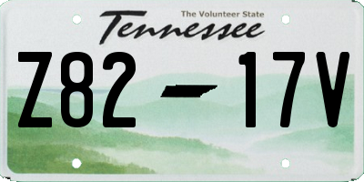 TN license plate Z8217V