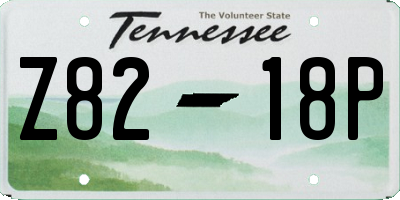 TN license plate Z8218P