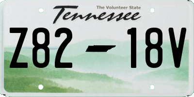 TN license plate Z8218V