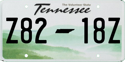 TN license plate Z8218Z