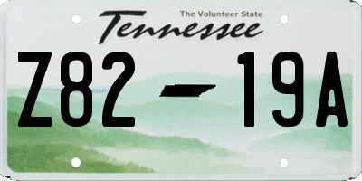 TN license plate Z8219A