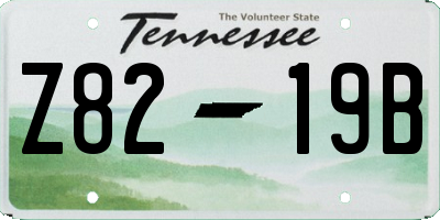 TN license plate Z8219B