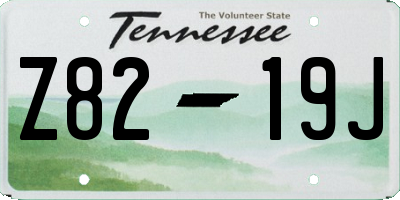 TN license plate Z8219J